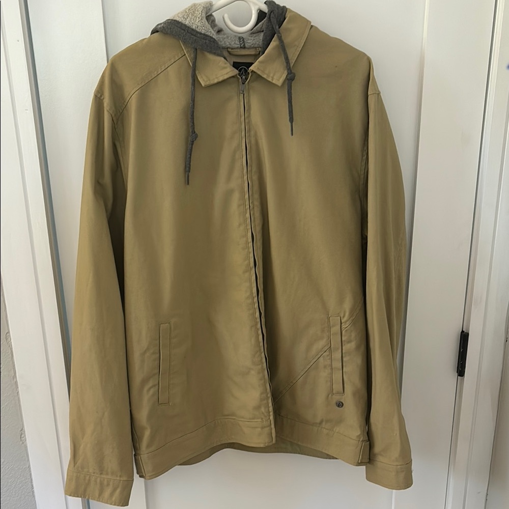 Volcom Tan Lightweight Hooded Jacket XL